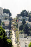 Another sight identifiable as San Francisco is the short run of 
				Lombard Street through its “esses.”