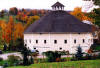 This octagonal barn, located in Vermont, was transformed into an art studio.