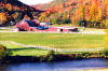 In southern New York, this dairy farm barn was immaculate as viewed from the road and appeared to have started out as a rectangular barn and then many extensions were added giving it its vast appearance.