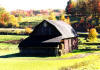 In Maryland, along I-68 and west of exit 14, I’ve photographed this one barn during two seasons.  Here, in autumn, the hay has been stored and provides a picturesque view in the Maryland countryside. 