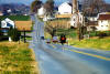 In Lancaster County, PA, the surrounding area has many Amish and Mennonite farms.  This country road, east of Lancaster, PA, has several Amish and Mennonite farms on both sides.  The Amish/Mennonite buggies can be seen everyday traversing the area.