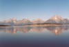 After the wedding, we set out for the Grand Tetons National Park in Wyoming.  Again, I was looking for a morning view of the Tetons.  I was not disappointed this time.  The morning was beautiful with just a little hazy.  Standing on the dam creating Jackson Lake, the view of the mountains and their reflections in the lake were just what I wanted. 