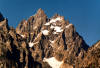 Farther south from the dam is a side trip through Jenny Lake.  From the road you get a good view of what is called the Cathedral Group.  These peaks include the highest - Grand Teton.