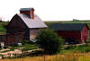 This farmer’s barn is typical of small farms.  Larger barns, without the top protrusion, can be seen in other colony villages.