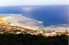 To the southwest of Hagatna, the next village is Asan and along the reef lies a coral cropping called Camel Rock, it looks like a two humped camel when viewed from the Hagatna side.