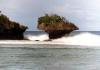 At the southern end of Haputo Bay is a “mushroom” carved coral head caused by years of pounding of the surf. It is one of the most perfectly shaped mushroom coral head.