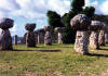 A Latte Park, located on the north end of Tumon Bay, near the Nikko Hotel - the northern most hotel, is dedicated to ancient Chamorros of Guam. These coral pillars and dish heads were the pillars of ancient Chamorro homes.  On Rota, an island north of Guam, they have found ancient digging sites where the pillars and dish heads were carved out of coral ledges.  No sites have been found on Guam but with the similarity of the design, one can conclude that sites will eventually be found on Guam, if they don’t first dig out all the coral for use in island construction.